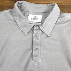28 Palms Mens‎ XXL Gray Short Sleeve Polo Shirt Casual Standard Fit